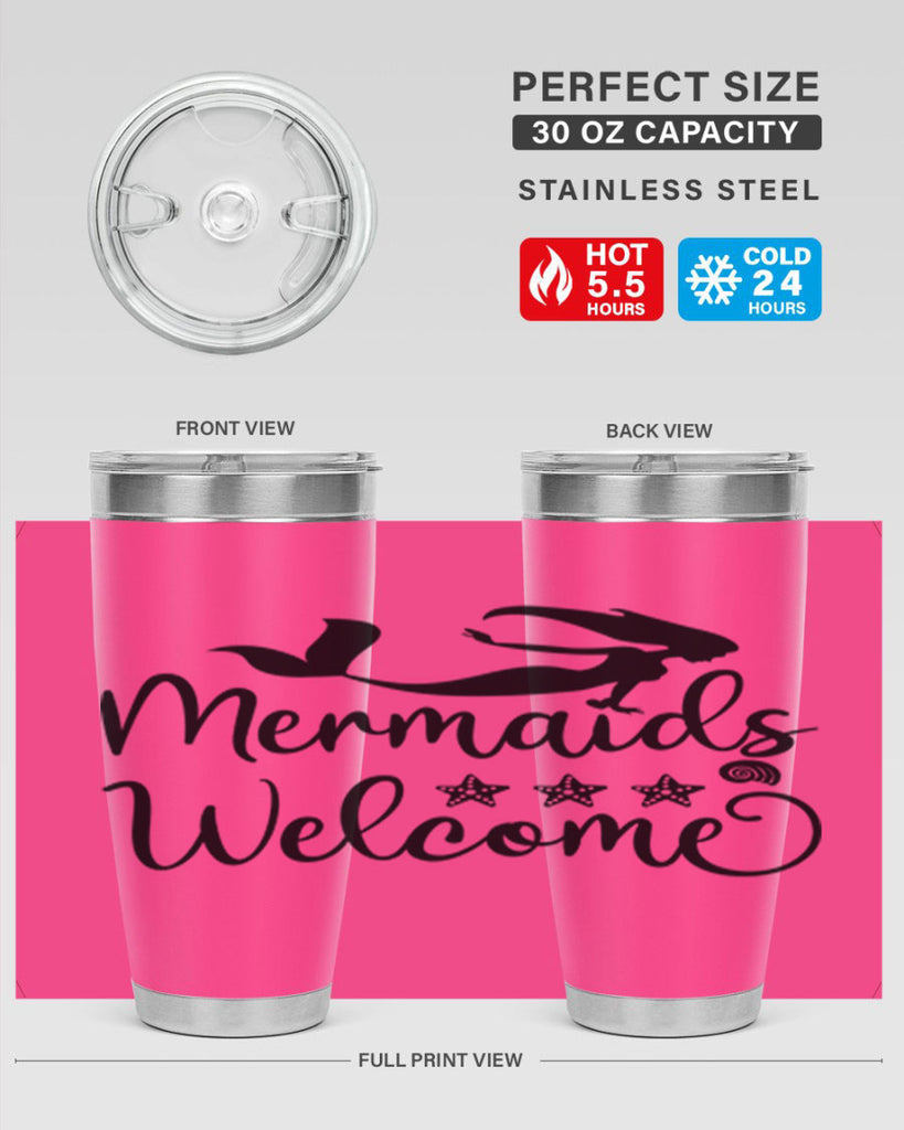 Mermaids welcome design 501#- mermaid- Tumbler