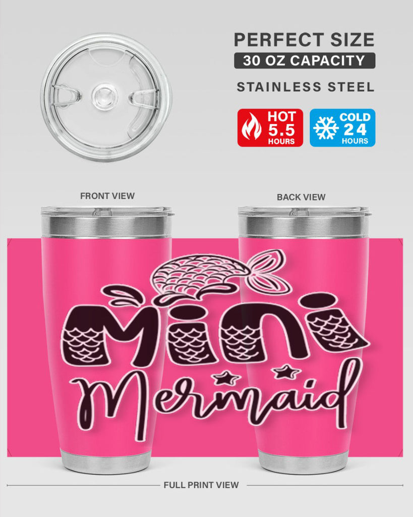 Mini Mermaid 508#- mermaid- Tumbler