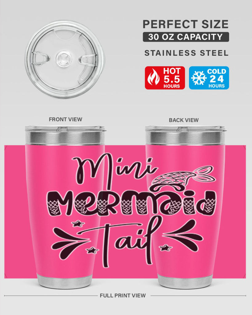 Mini Mermaid Tail 513#- mermaid- Tumbler