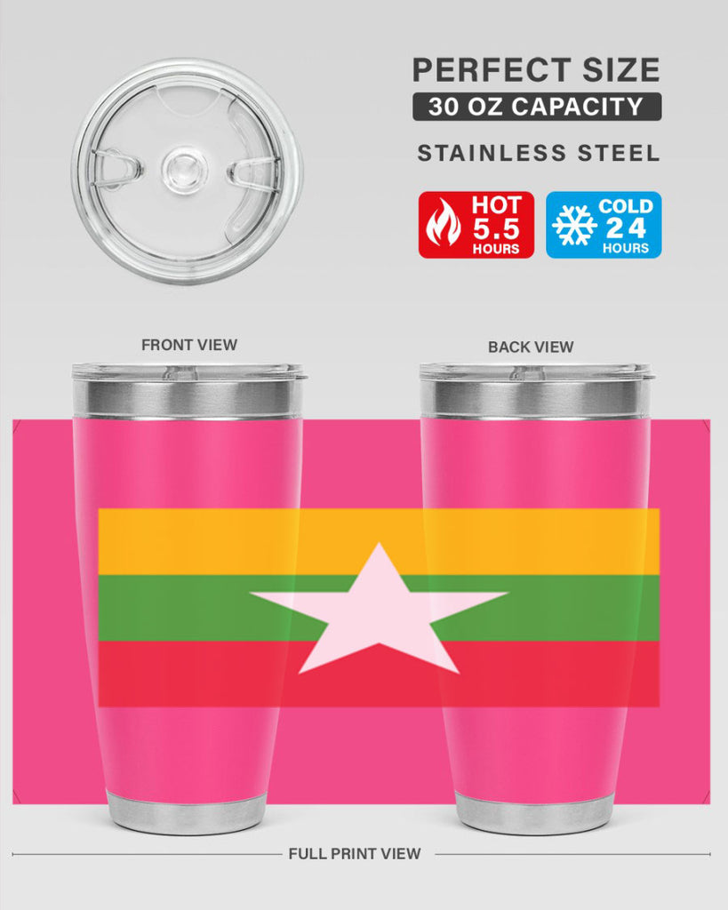 Myanmar 79#- world flags- Tumbler
