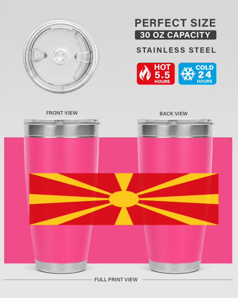 North Macedonia 69#- world flags- Tumbler