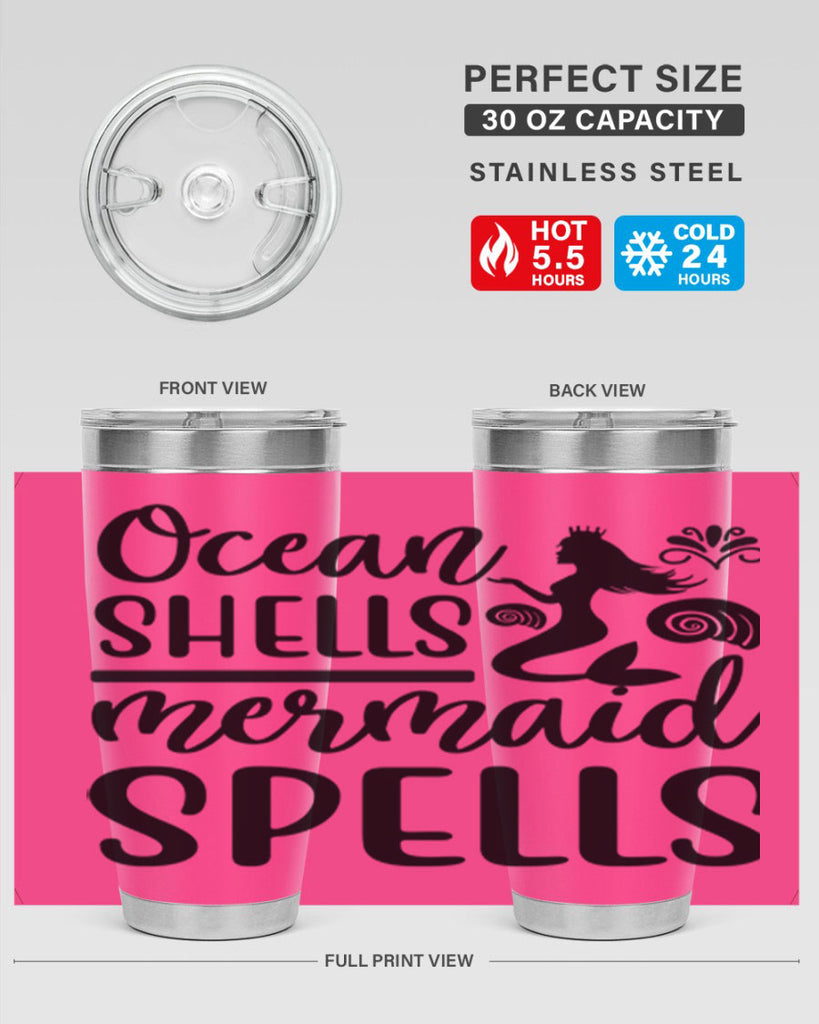 Ocean shells mermaid spells 522#- mermaid- Tumbler