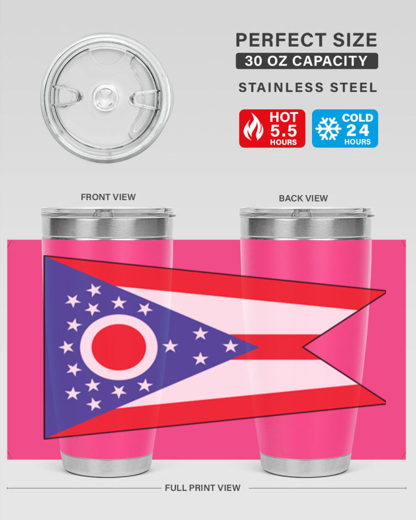 Ohio 17#- Us Flags- Tumbler