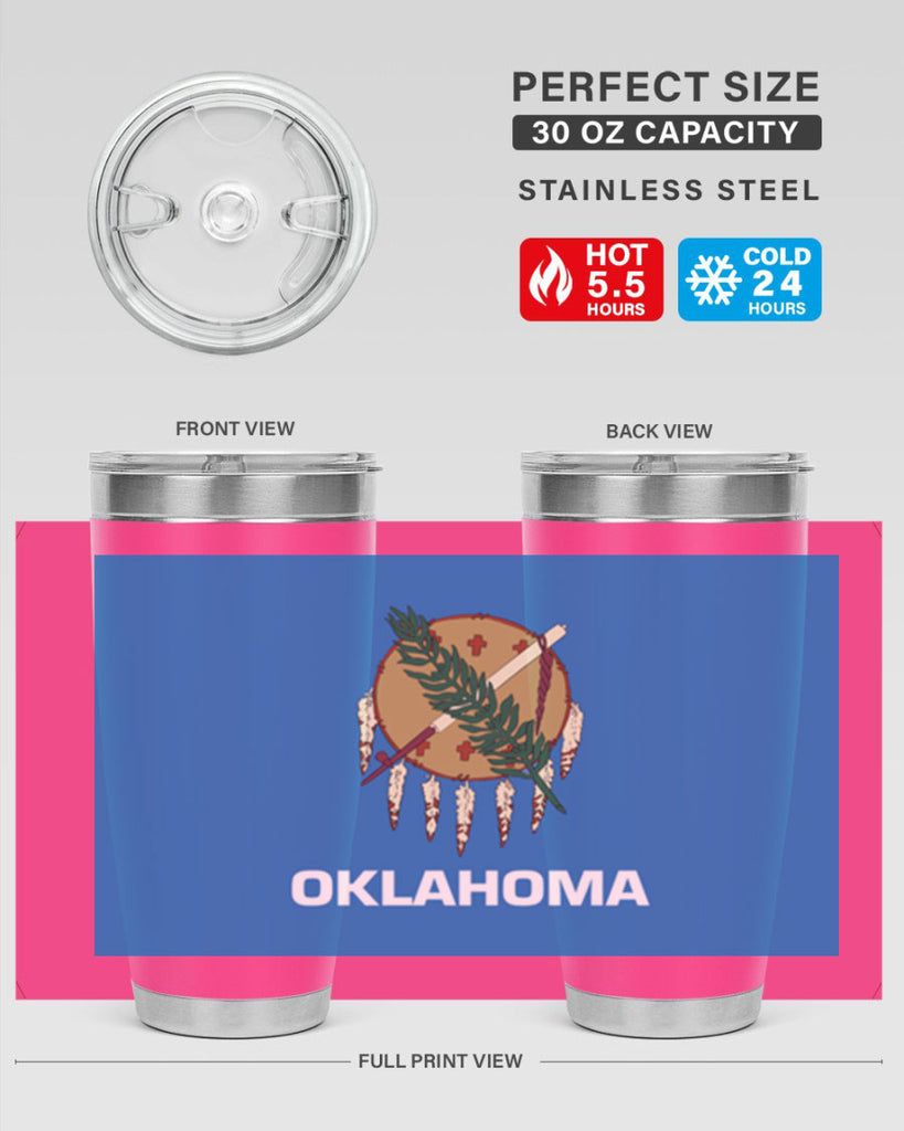 Oklahoma 16#- Us Flags- Tumbler