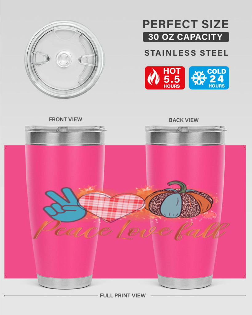 Peace Love Fall 466#- fall- Tumbler