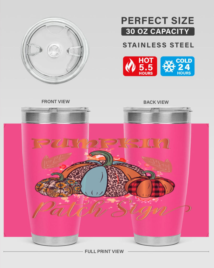 Pumpkin Patch Sign 530#- fall- Tumbler