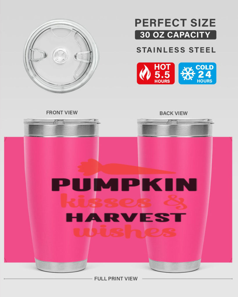 Pumpkin kisses harvest wishes 524#- fall- Tumbler