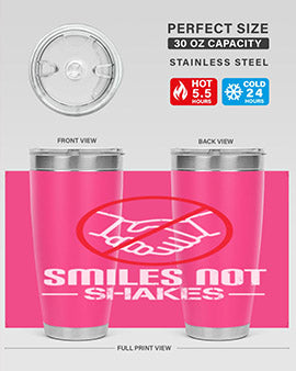 SMILES NOT SHAKES Style 23#- corona virus- Cotton Tank