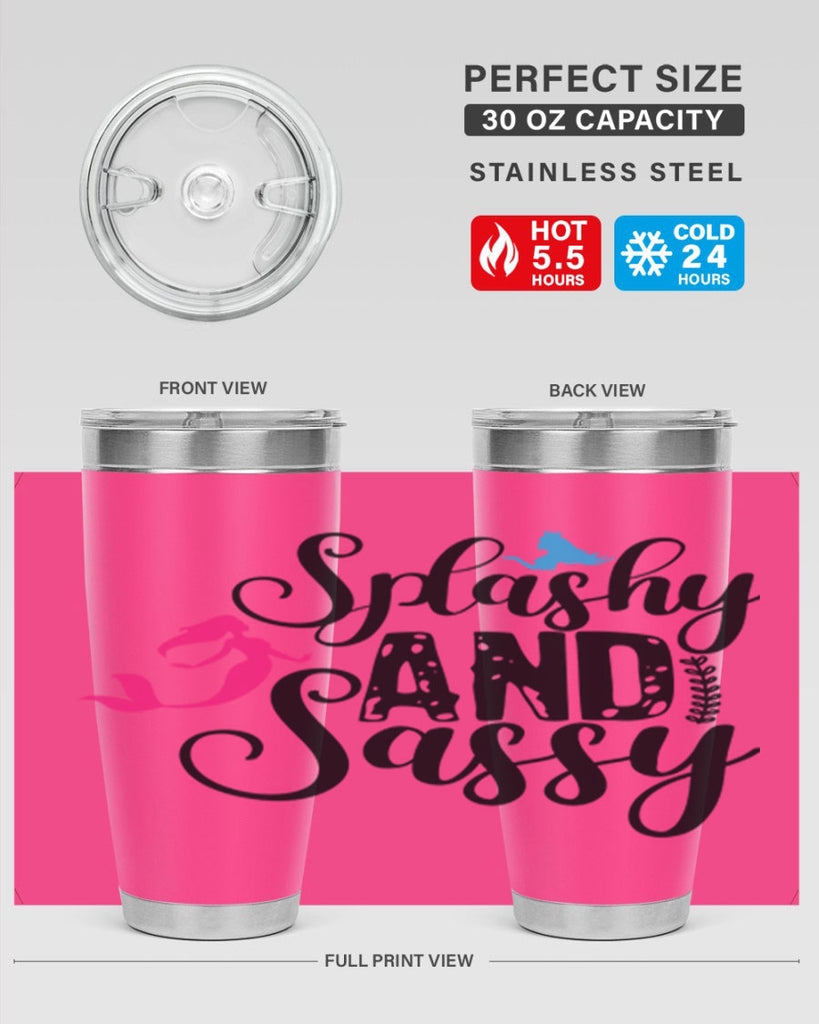 Splashy and Sassy 624#- mermaid- Tumbler