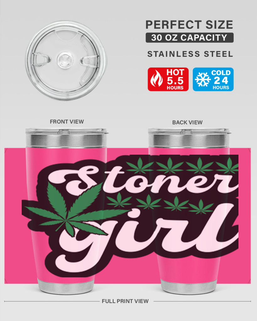 Stoner girl 263#- marijuana- Tumbler