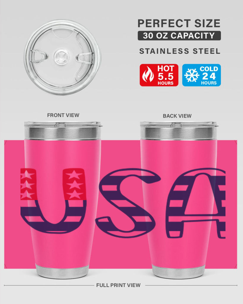 USA Style 184#- Fourt Of July- Tumbler