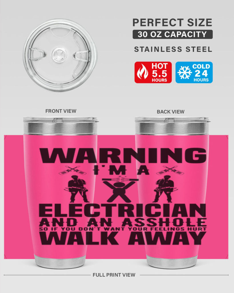 Warning Style 4#- electrician- tumbler