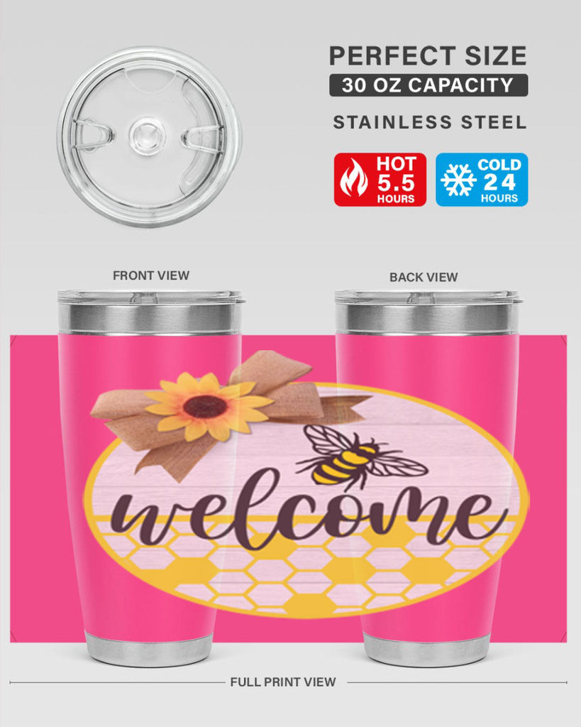 Welcome Bee and hive Mockup566#- spring- Tumbler
