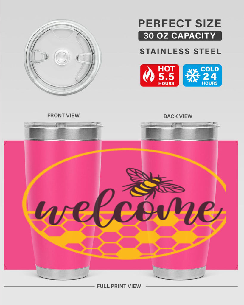 Welcome Bee and hive567#- spring- Tumbler
