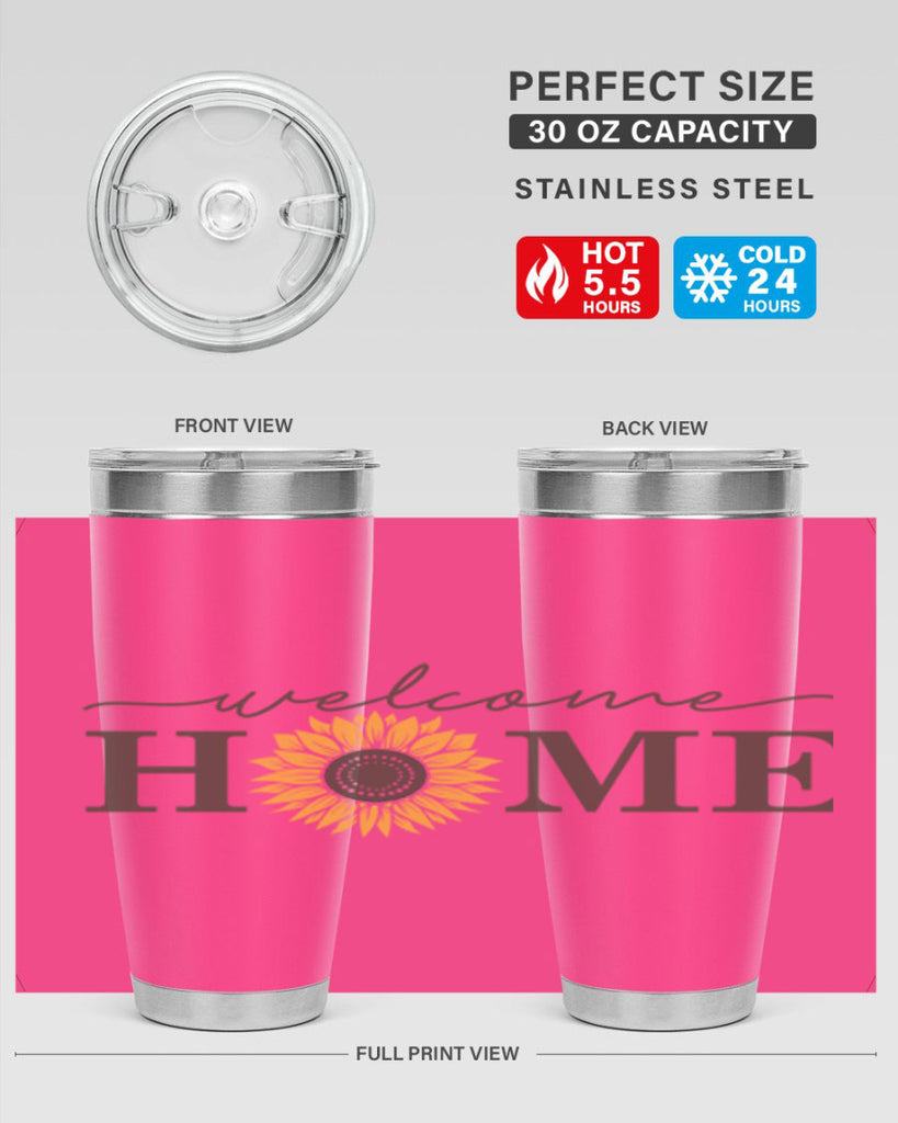 Welcome Home sunflower573#- spring- Tumbler