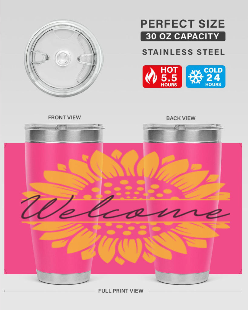 Welcome Sunflower585#- spring- Tumbler
