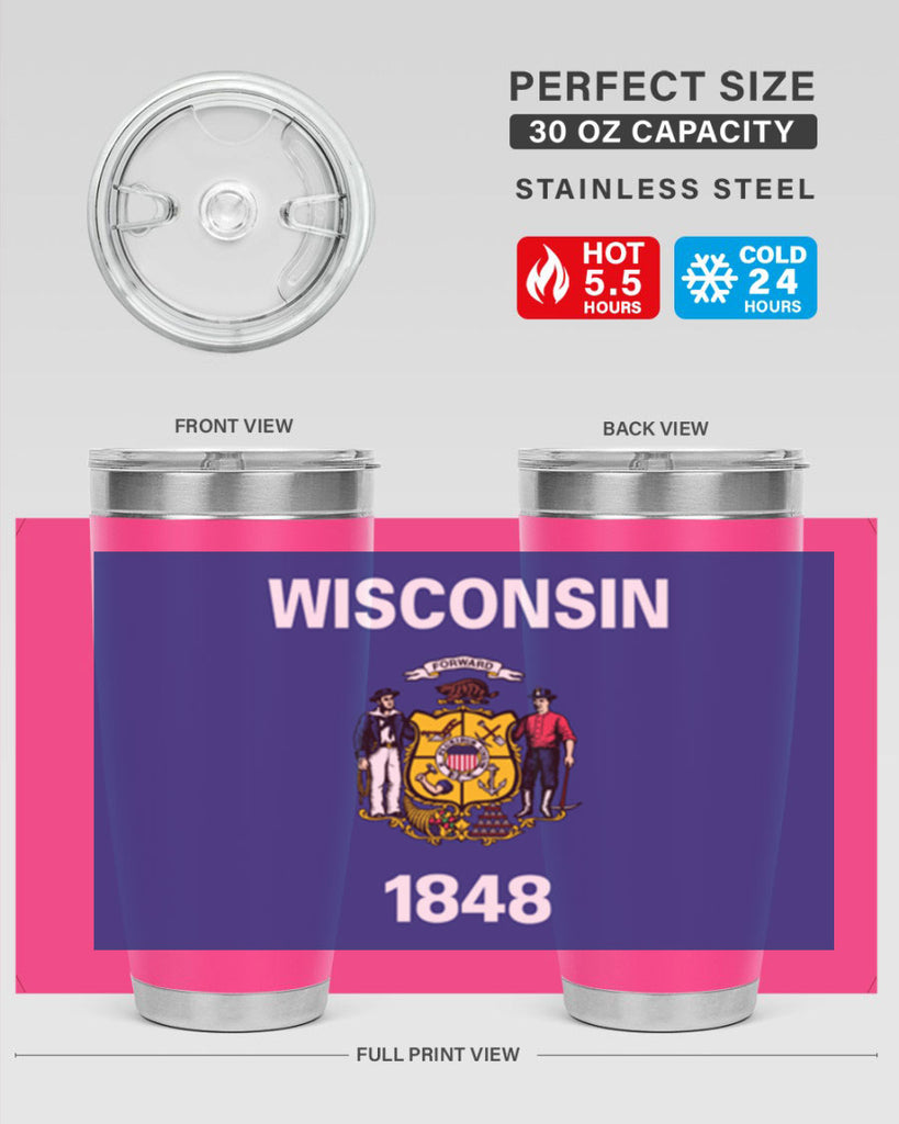 Wisconsin 2#- stateflags- Tumbler