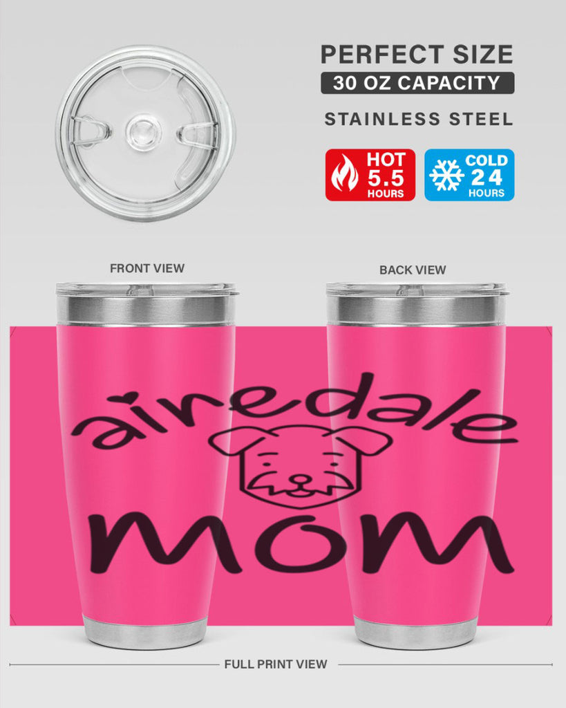 airedale mom 224#- mom- Tumbler