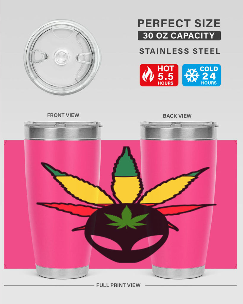 alien cannabis 10#- marijuana- Tumbler