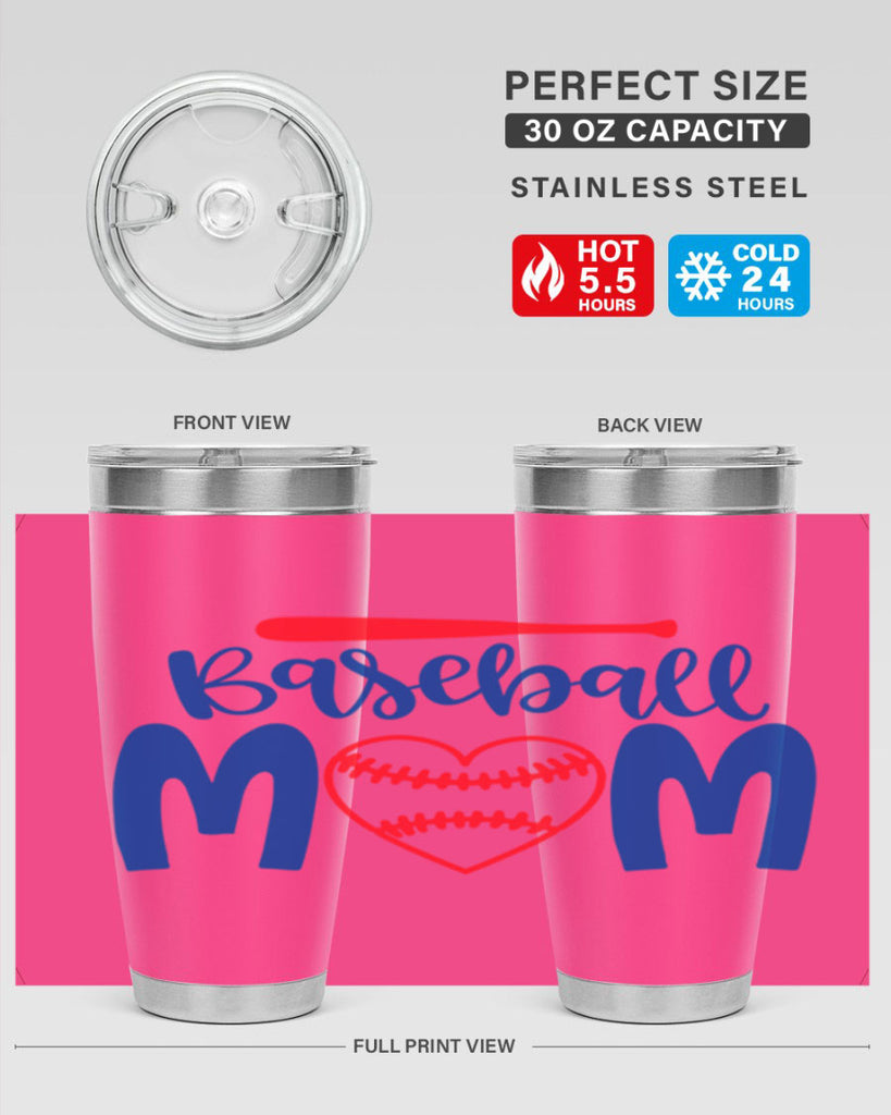 baseball mom 278#- mom- Tumbler