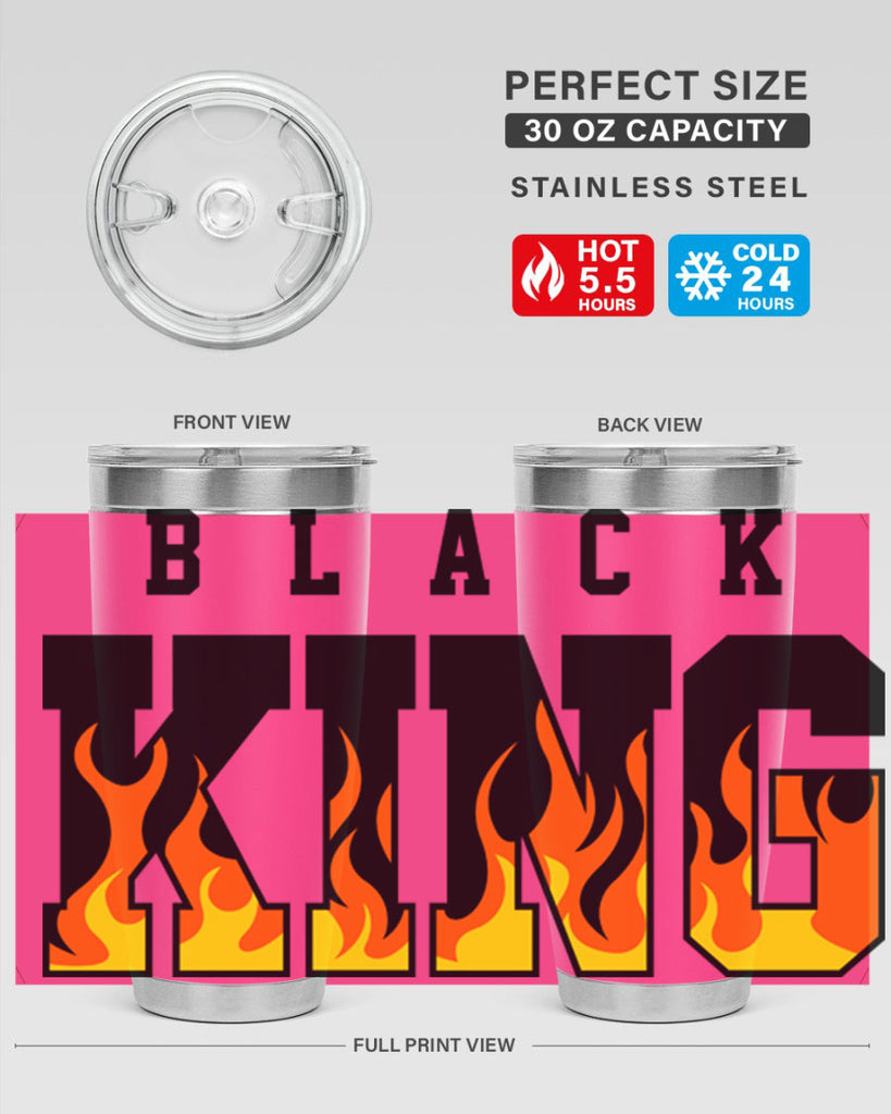 black king flames 232#- black words phrases- Cotton Tank