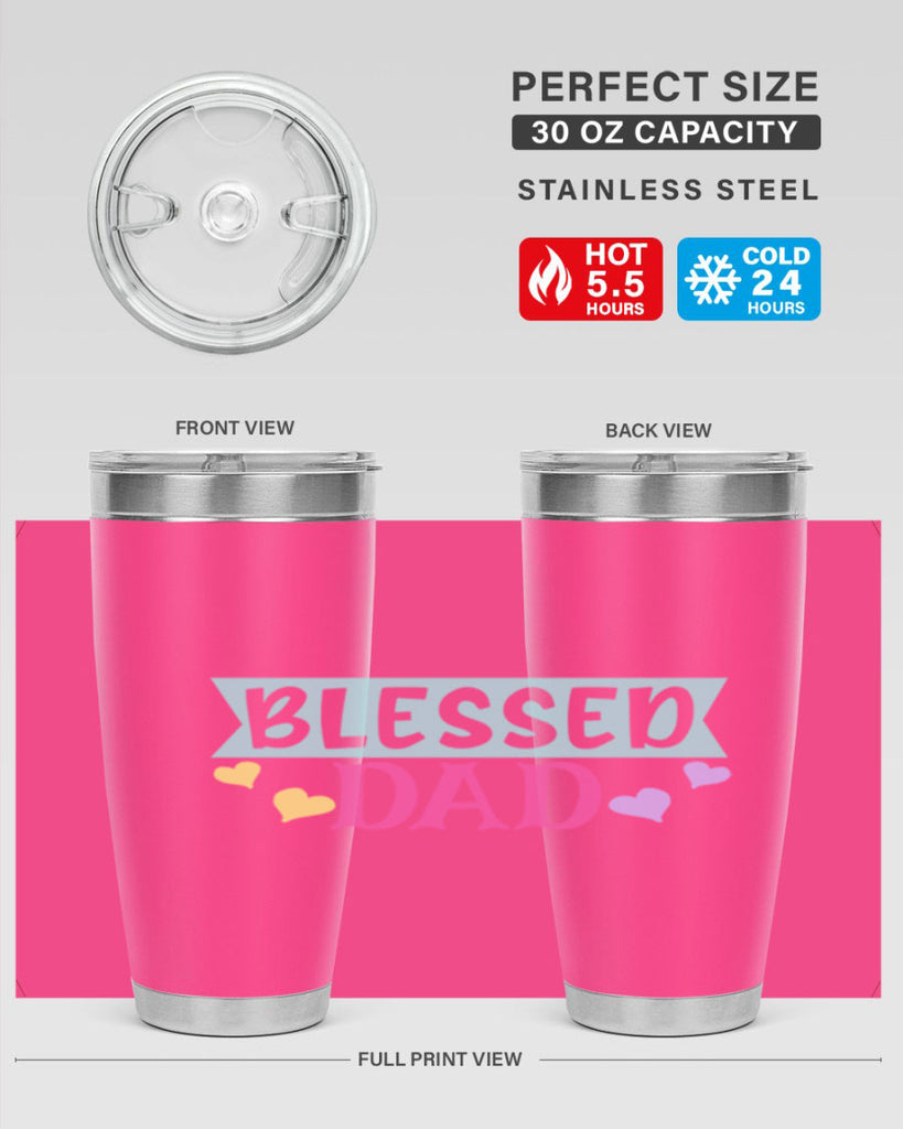 blessed dad 37#- dad- Tumbler