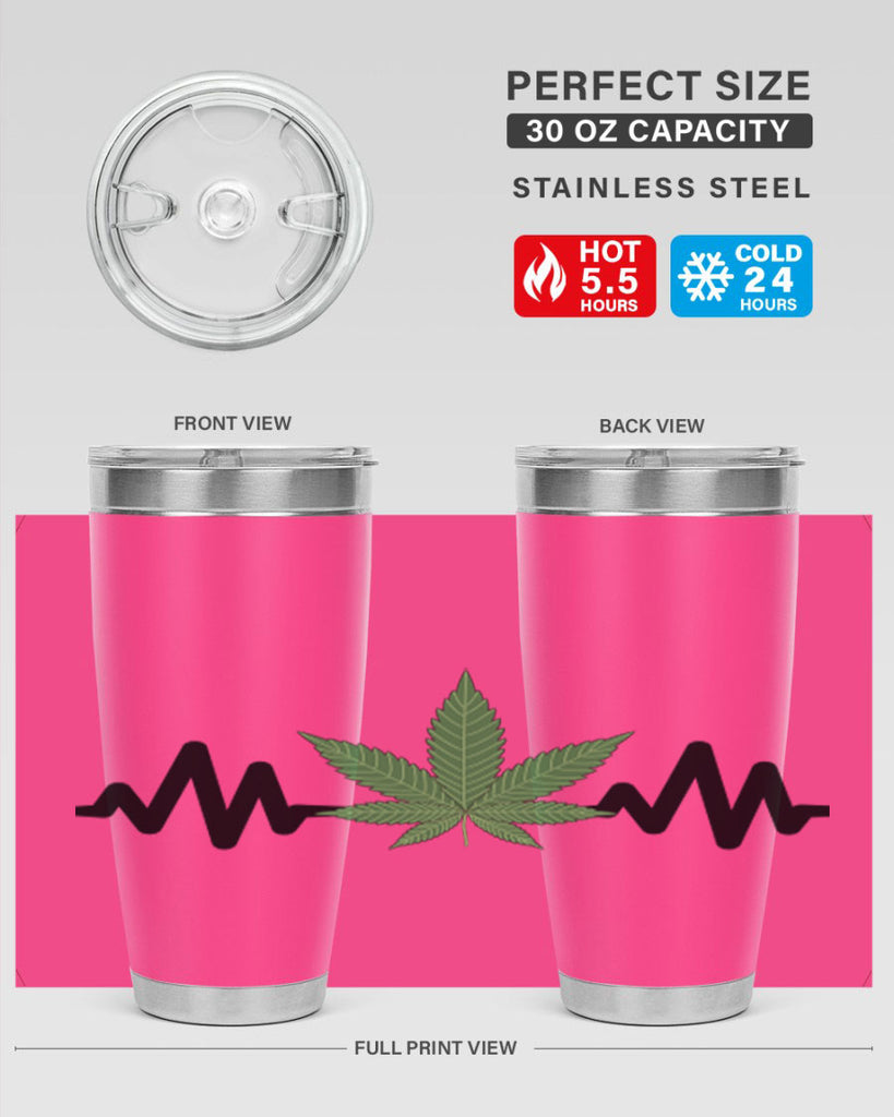 cannabis heartbeat 46#- marijuana- Tumbler