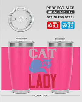 cat lady Style 31#- cat- Tumbler