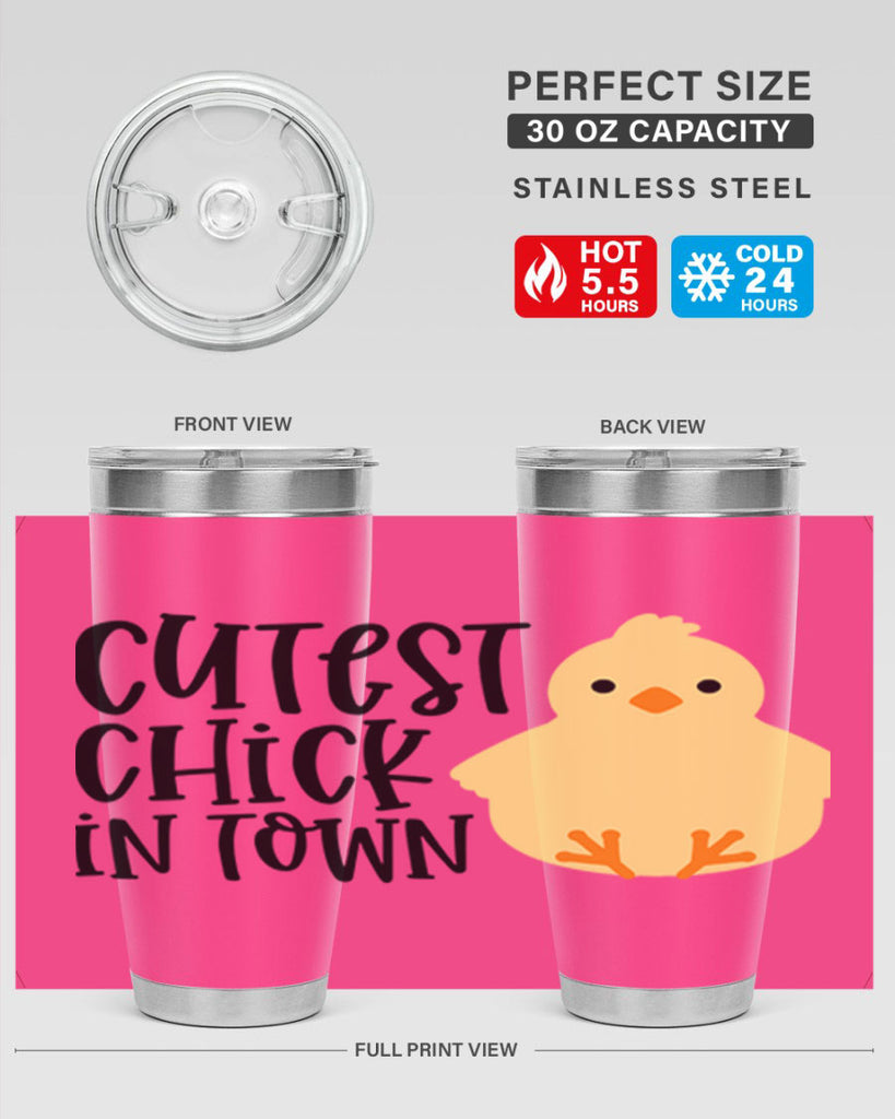 cutest chick in town 61#- easter- Tumbler