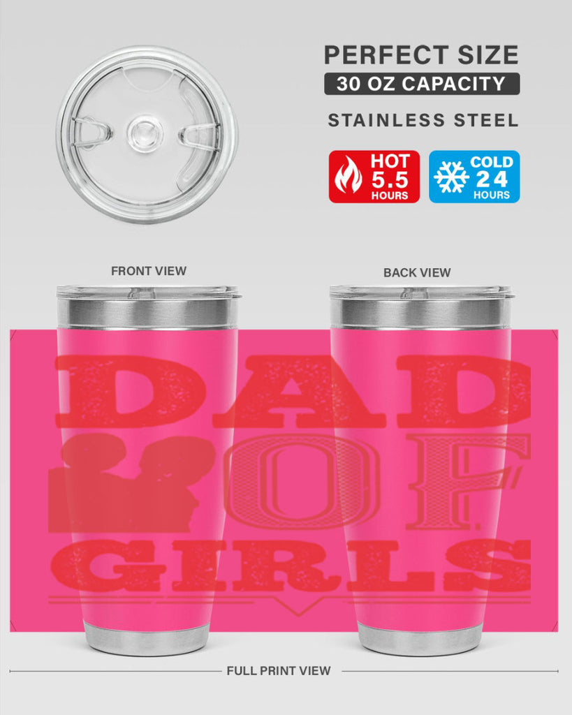 dad of girls 269#- fathers day- Tumbler