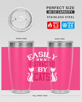 easily distracted by cats Style 46#- cat- Tumbler
