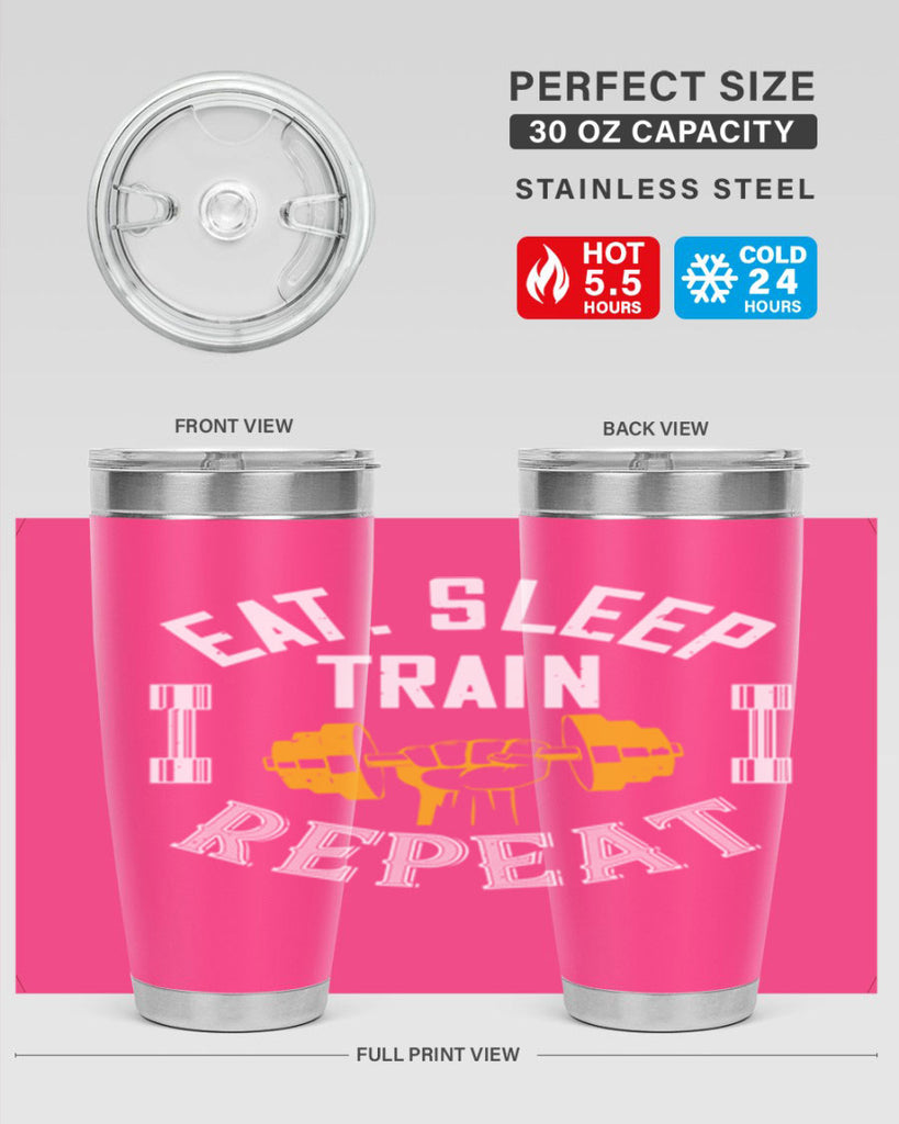 eat sleep train rapid 56#- gym- Tumbler