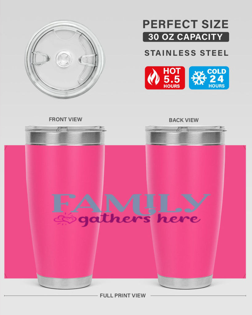 family gathers here 40#- family- Tumbler