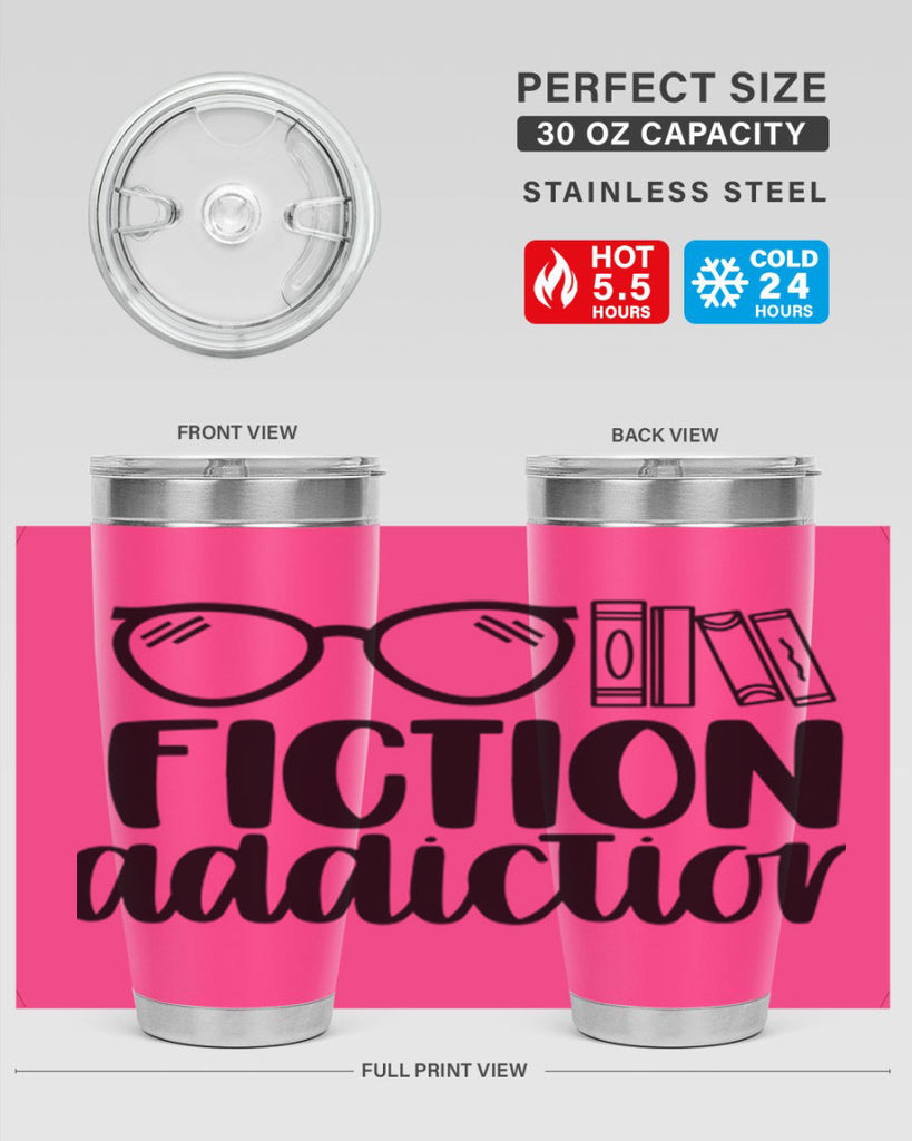 fiction addiction 40#- reading- Tumbler