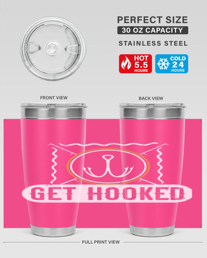 get hooked 264#- fishing- Tumbler