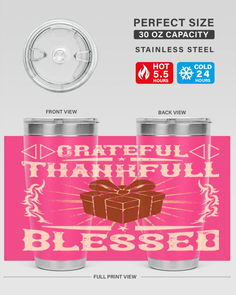 grateful thankfull blessed 40#- thanksgiving- Tumbler