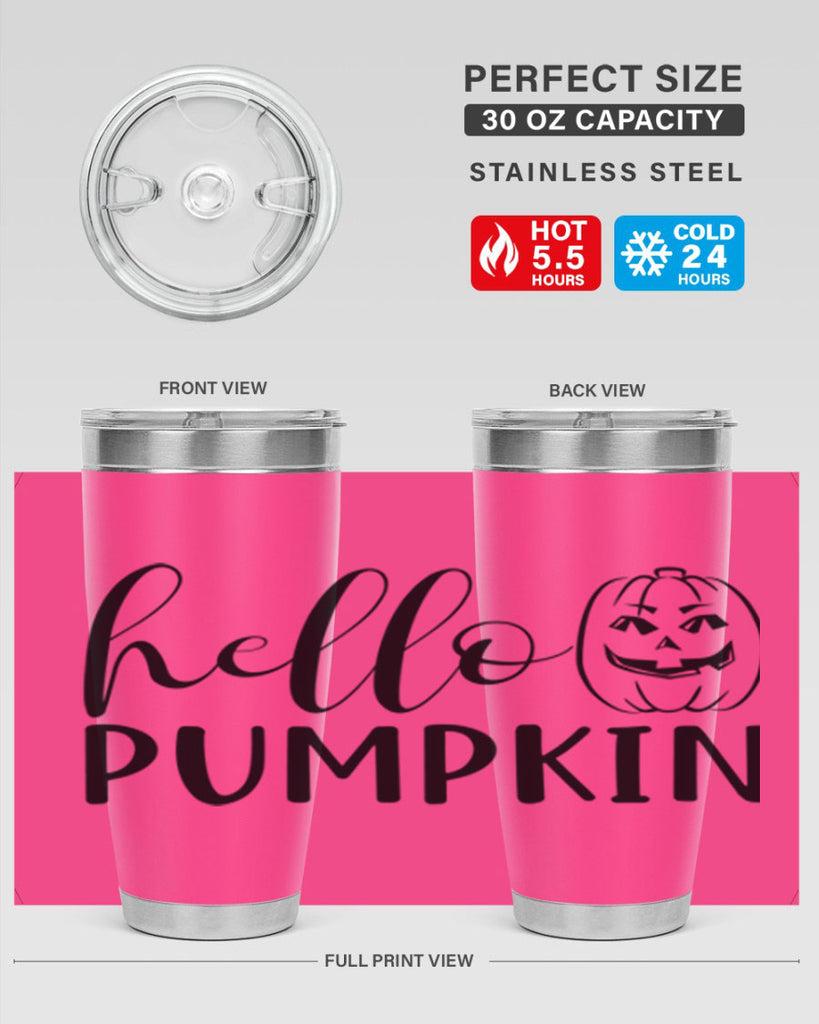 hello pumpkin 287#- fall- Tumbler