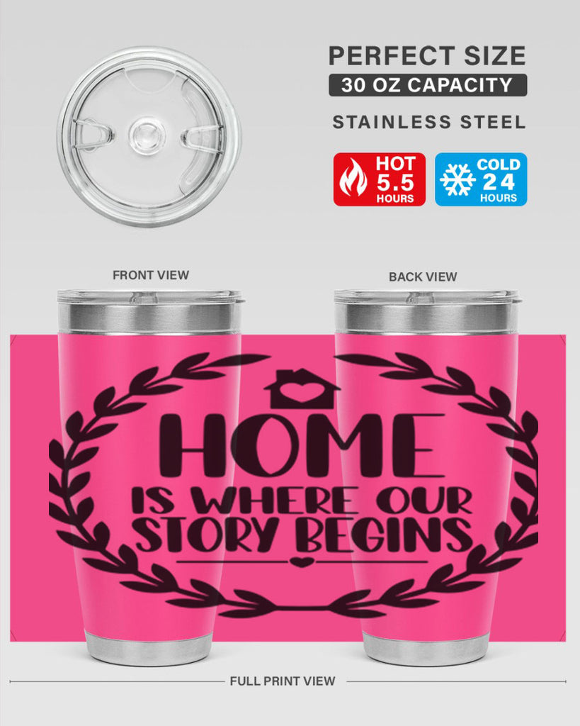 home is where our story begins 12#- home- Tumbler