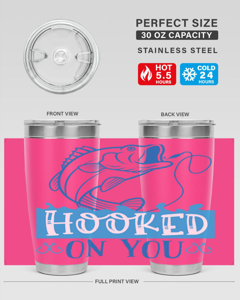 hooked on you 214#- fishing- Tumbler