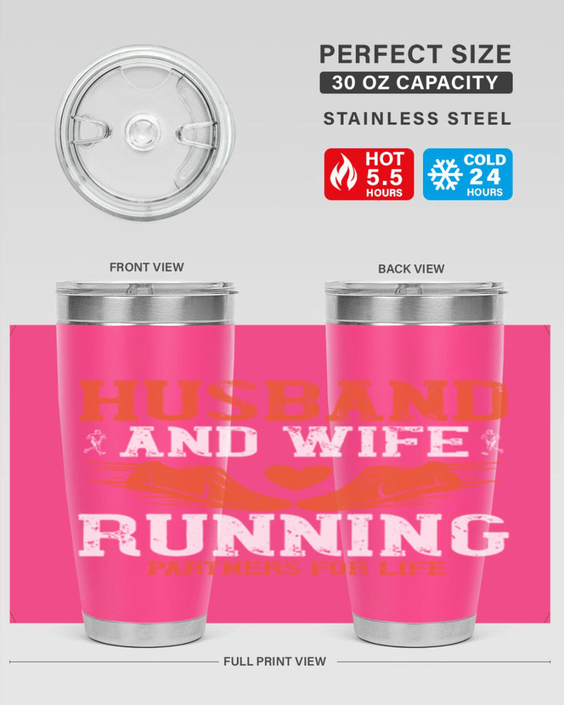 husband and wife running partners for life 41#- running- Tumbler