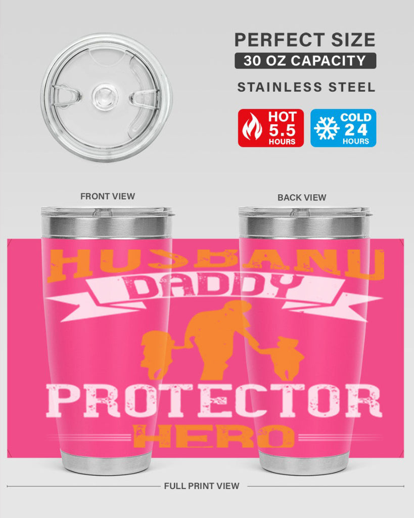 husband daddy protector hero 252#- fathers day- Tumbler