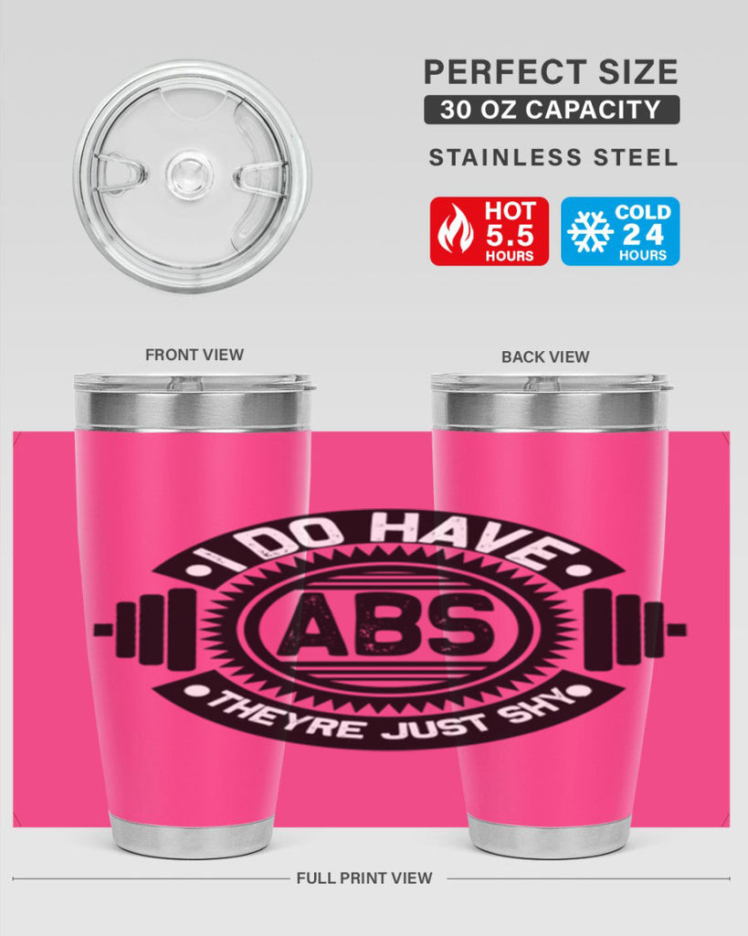 i do have abs 8#- gym- Tumbler