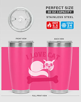 i love cat Style 55#- cat- Tumbler