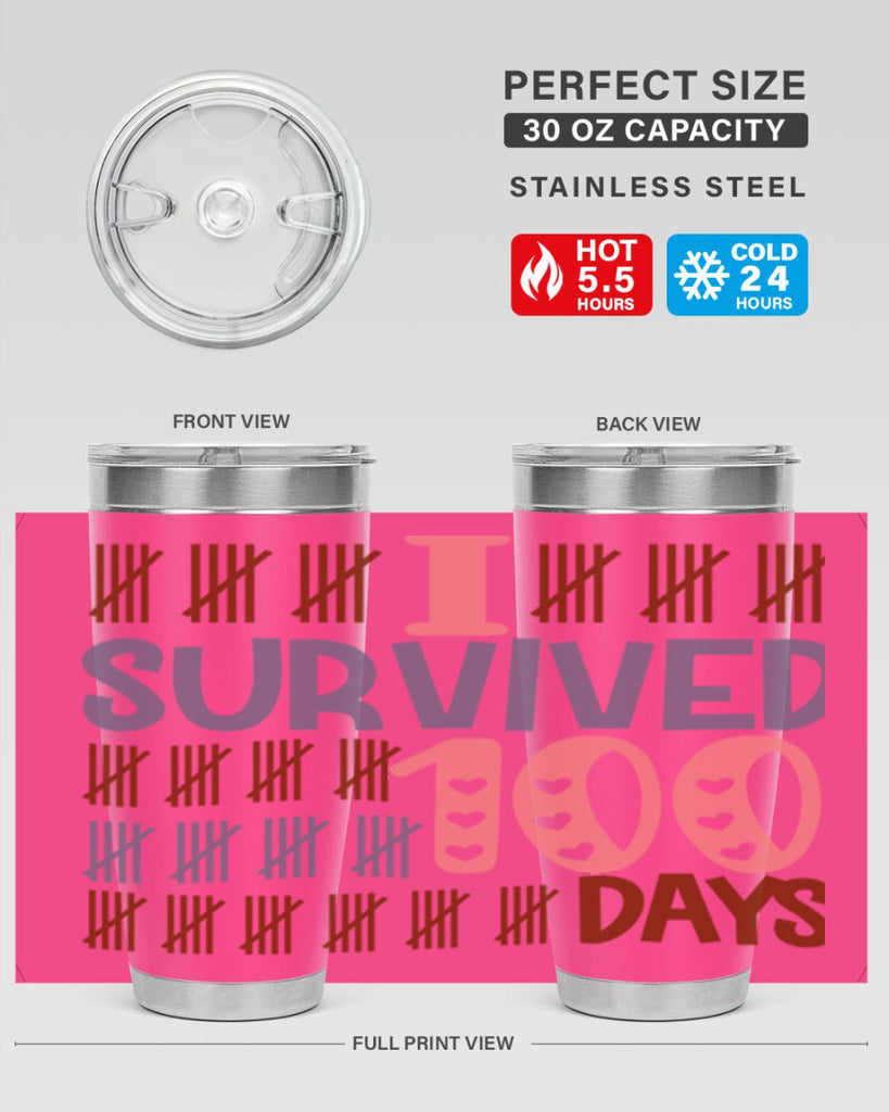 i survived 100 days 13#- 100 days of school- Tumbler