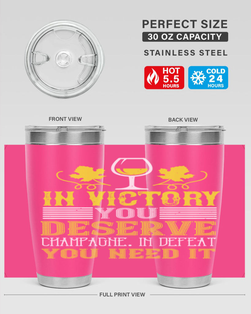 in victory you deserve 75#- wine- Tumbler