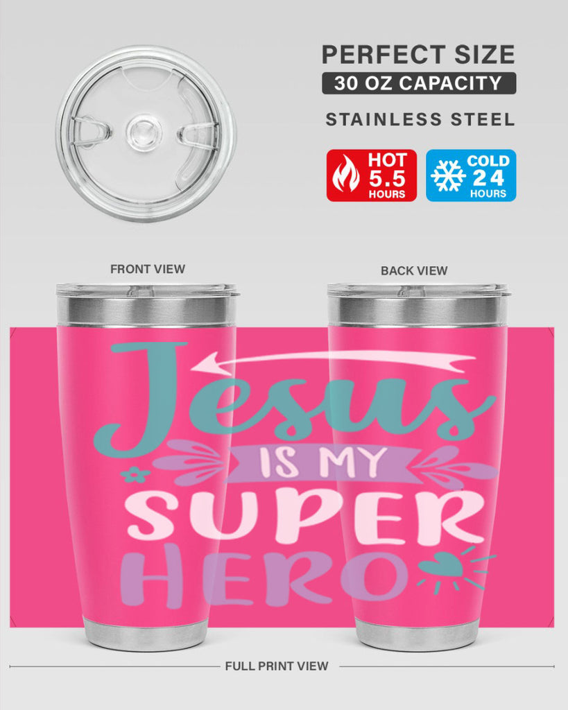 jesus is my superhero 71#- easter- Tumbler