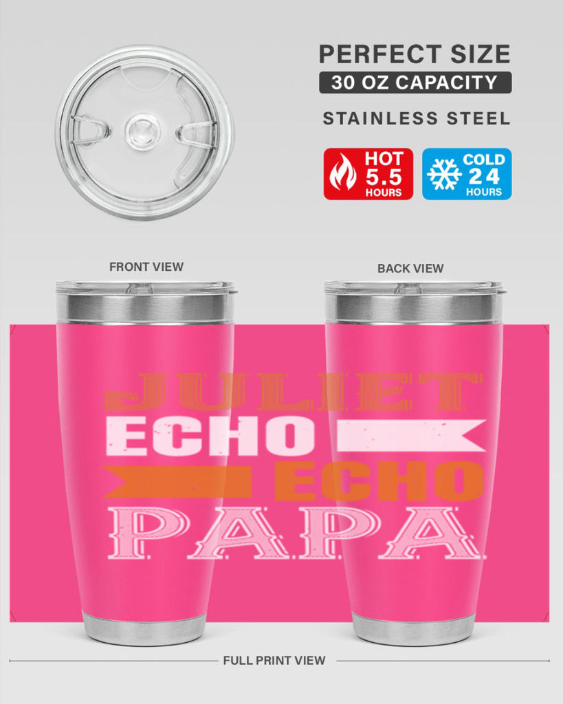 juliet echo echo papa 30#- grandpa - papa- Tumbler