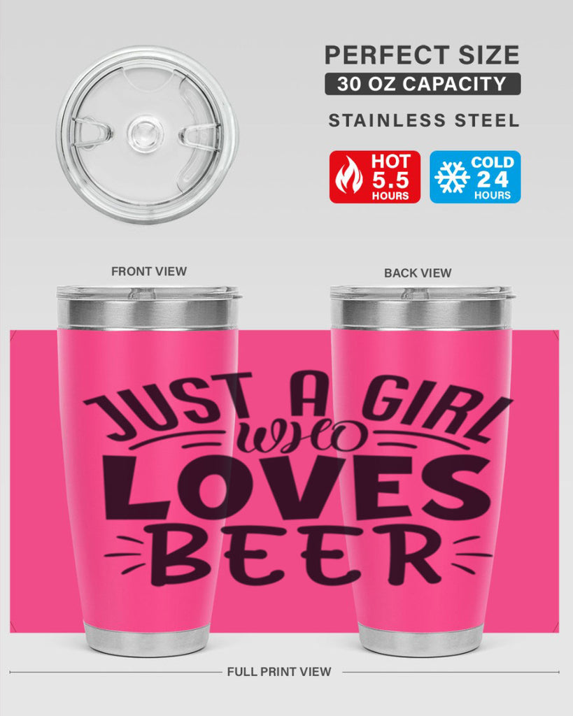 just a girl who loves beer 125#- beer- Tumbler