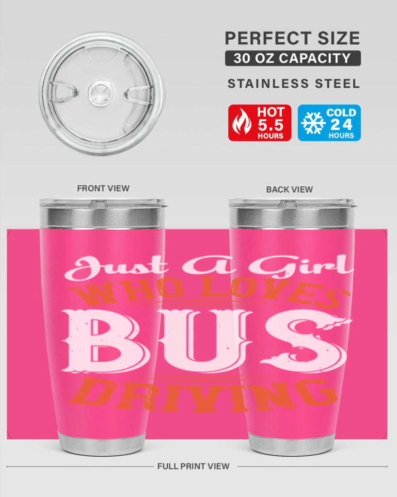 just a girl who loves bus driving Style 23#- bus driver- tumbler