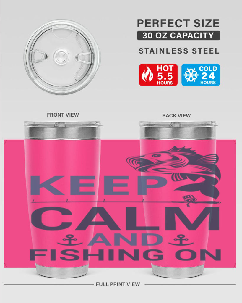 keep calm 65#- fishing- Tumbler